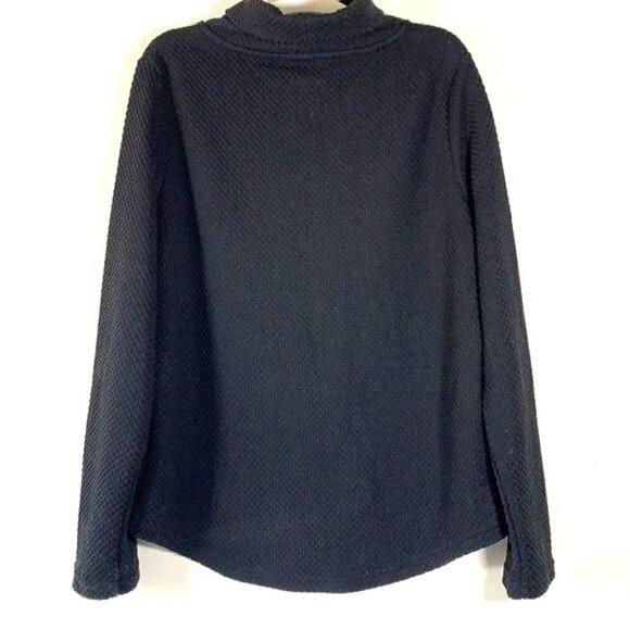 Souluxe Black Long Sleeve Textured Fabric Roll Neck Sweater, Sz Medium - Picture 4 of 5